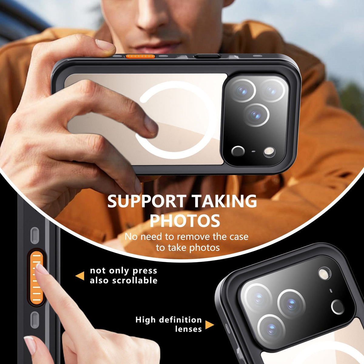 iPhone 17 Pro Waterproof Case Shockproof Lifeproof Case