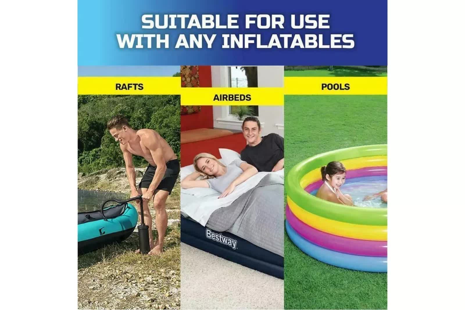 Bestway Air Hammer 2800 Manual Air Pump for Airbed, Swimming Pool, Toys, Kayaks