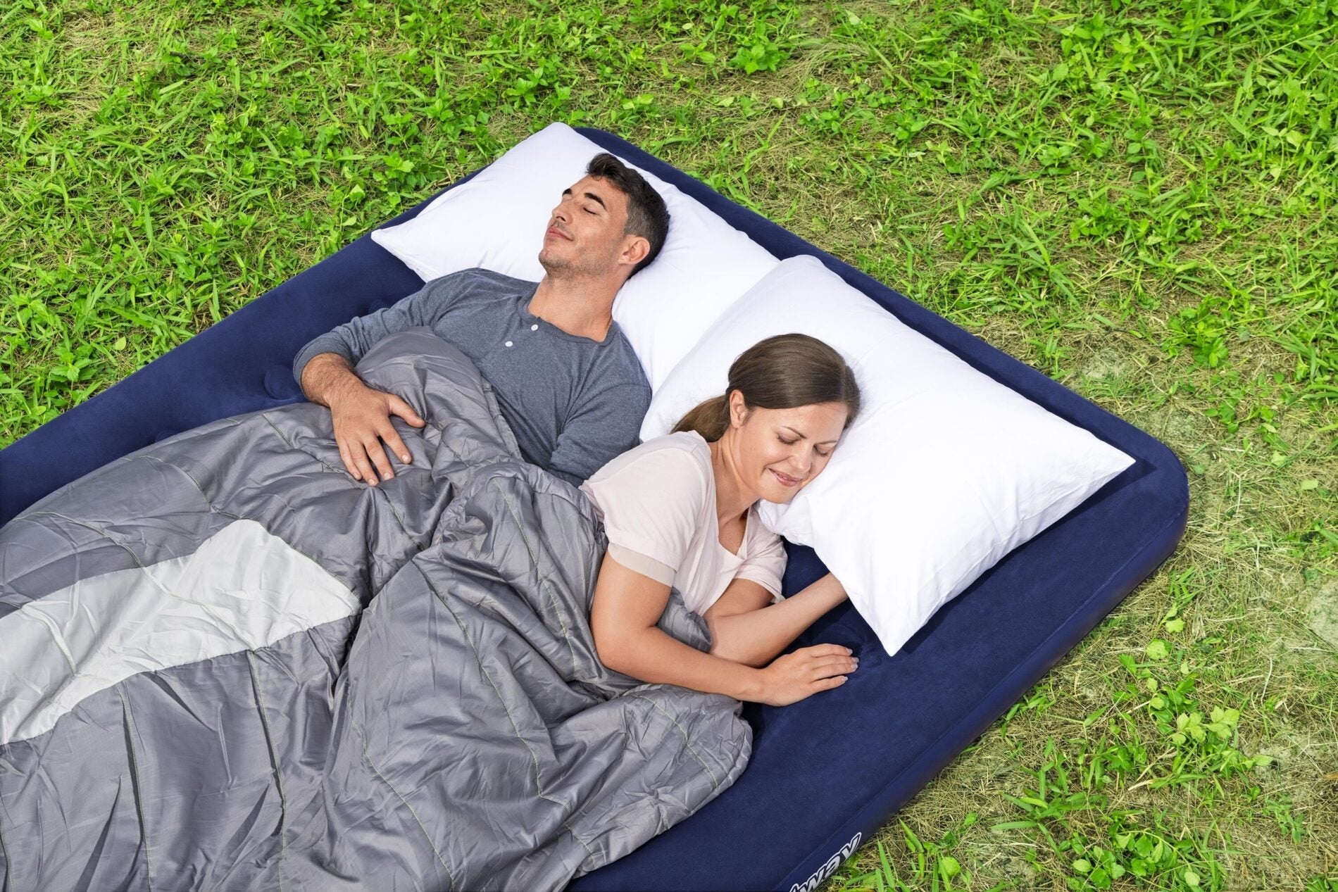 Bestway 2.03m x 1.52m x 22cm Air Mattress Queen Inflatable Air Bed Indoor/Outdoor Heavy Duty Durable Camping