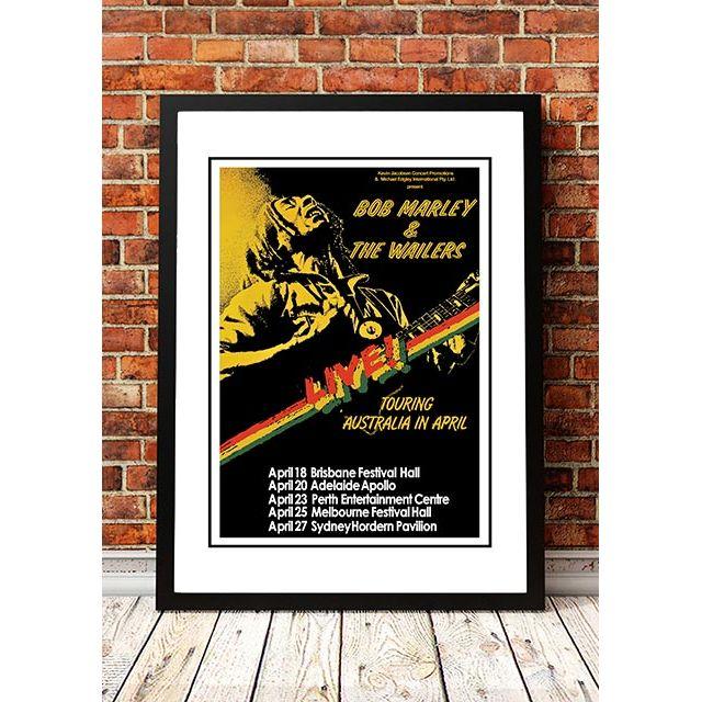 Bob Marley 'Australian Tour' Poster 1979- Framed A4