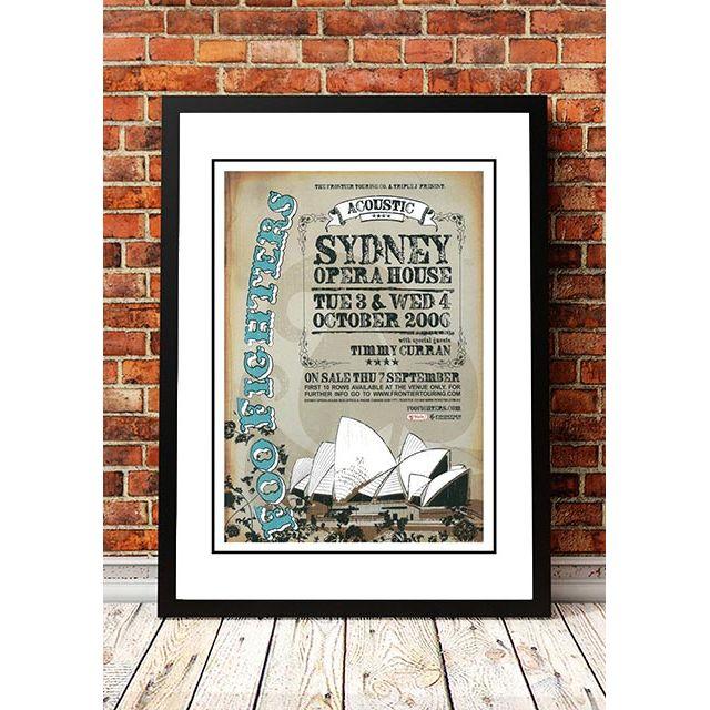 Foo Fighters 'Acoustic Concert' Sydney, Australian Tour Poster 2006- Framed A4