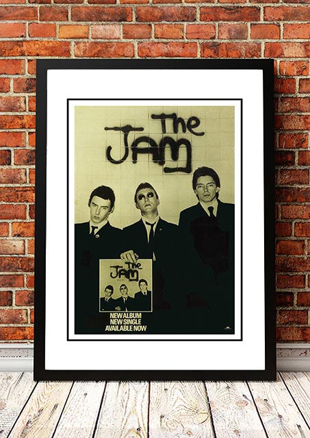 The Jam &#39;In The City&#39; In Store Poster 1977 - Framed A3