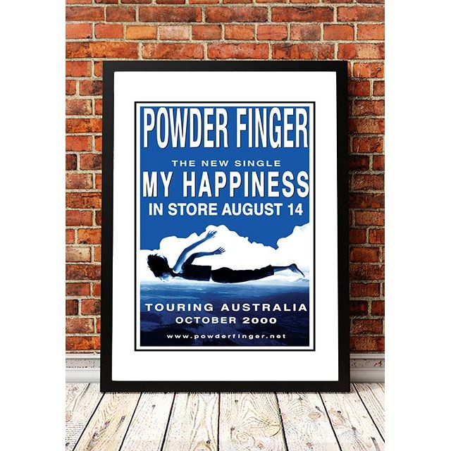 Powderfinger &#39;My Happiness&#39; In Store Poster 2000 - Framed A1