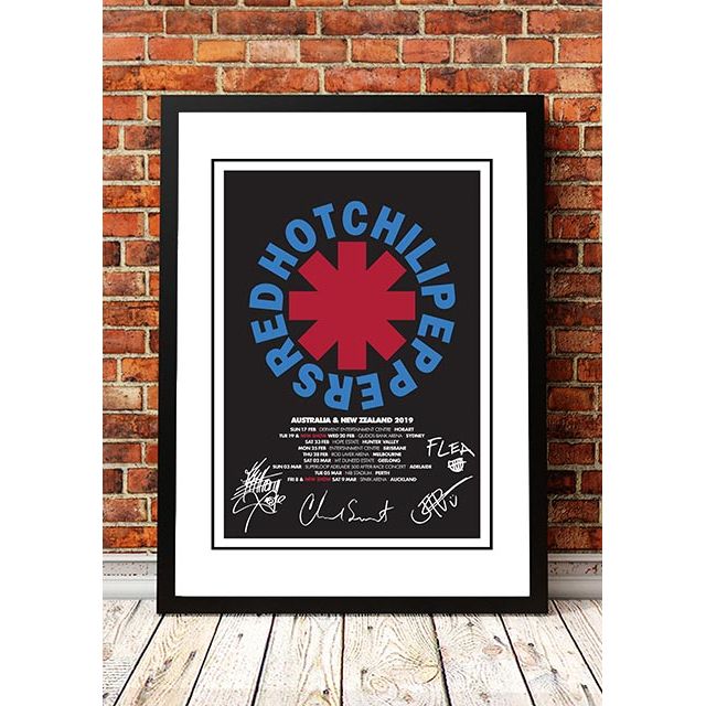 Red Hot Chili Peppers &#39;Australian / NZ Tour&#39; Poster 2019 - Framed A1