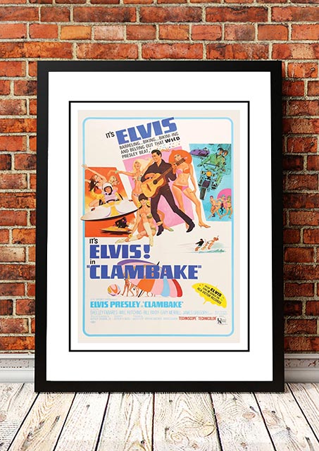 Elvis 'Clambake' Framed Movie Poster! - Framed A4