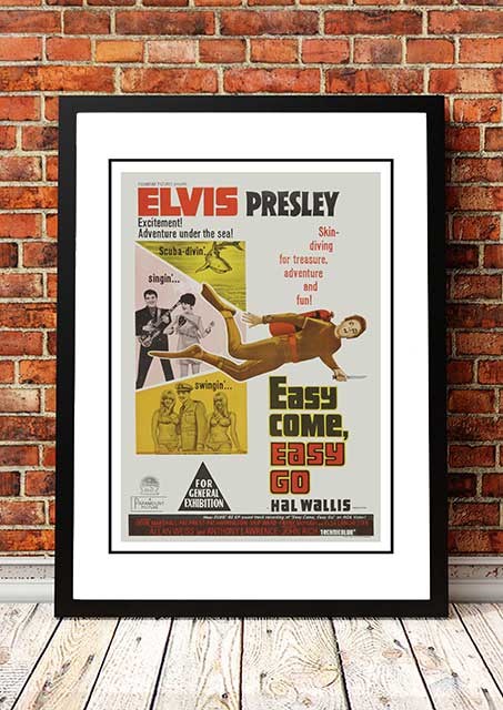 Elvis 'Easy Come, Easy Go' Framed Movie Poster! - Framed A4