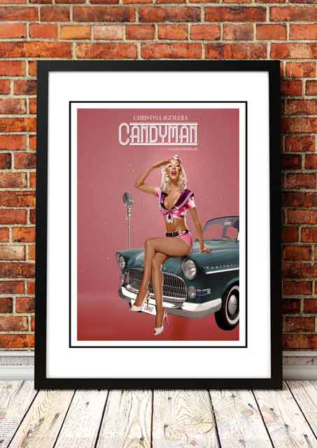 Christina Aguilera ‘Candyman’ In Store Promotional Poster 2006 - Framed A2