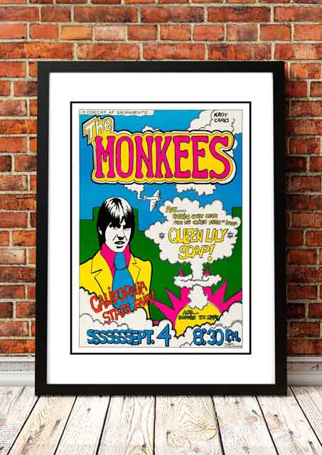 The Monkees ‘California State Fair’ Sacramento, USA Concert Poster 1969 - Framed A4
