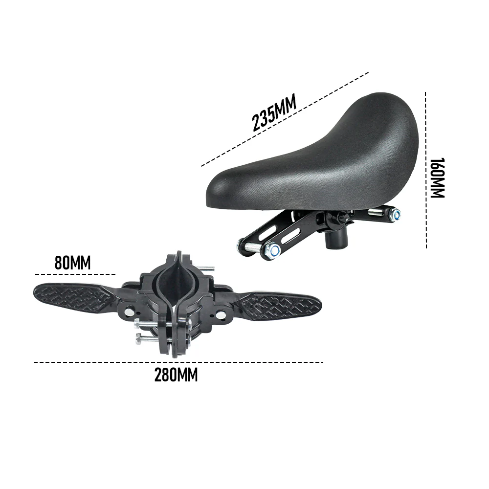 3 In 1 Kids Bike Mounted Front Seat Detachable With Handlebar Foot Pedal Bicycle Seat for Children 1-8 Years Compatible with All Adult Mountain Bikes