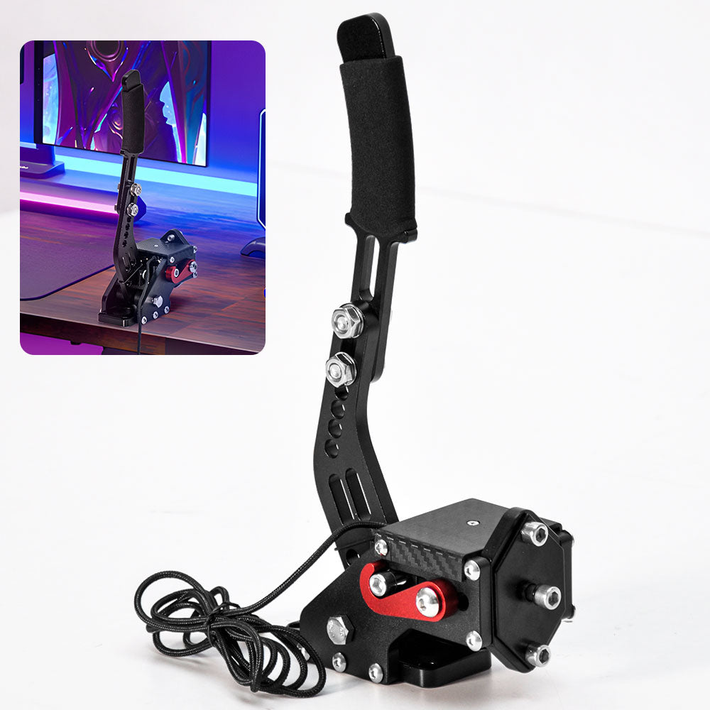 Racing Games Handbrake PC USB Universal Adjustable Aluminium Alloy Handbrake Dual Modes Plug and Play Applicable All Steering Wheel Stand SIM Racing Games