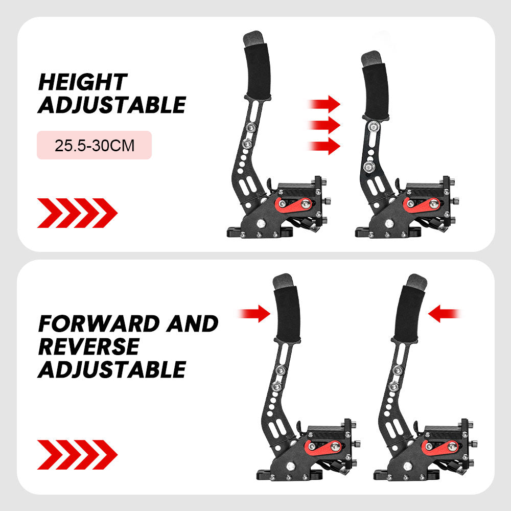 Racing Games Handbrake PC USB Universal Adjustable Aluminium Alloy Handbrake Dual Modes Plug and Play Applicable All Steering Wheel Stand SIM Racing Games