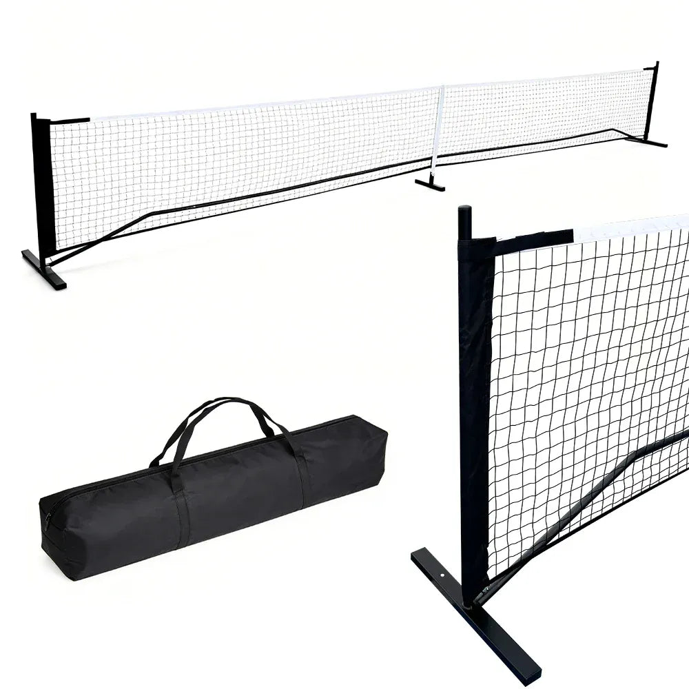 Portable Pickleball Net 6.7m Regulation Size Steady Metal Frame and Standard PE Nets With Carrying Bag Indoor Outdoor Training Versatile Game Net Set