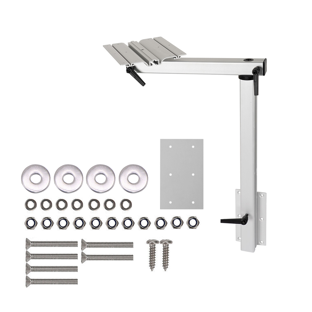 Adjustable RV Table Leg 360° Rotating Support Pedestal Table Leg RV Accessories, Detachable Aluminum Alloy Support Table Pedestal with Stepless Knob