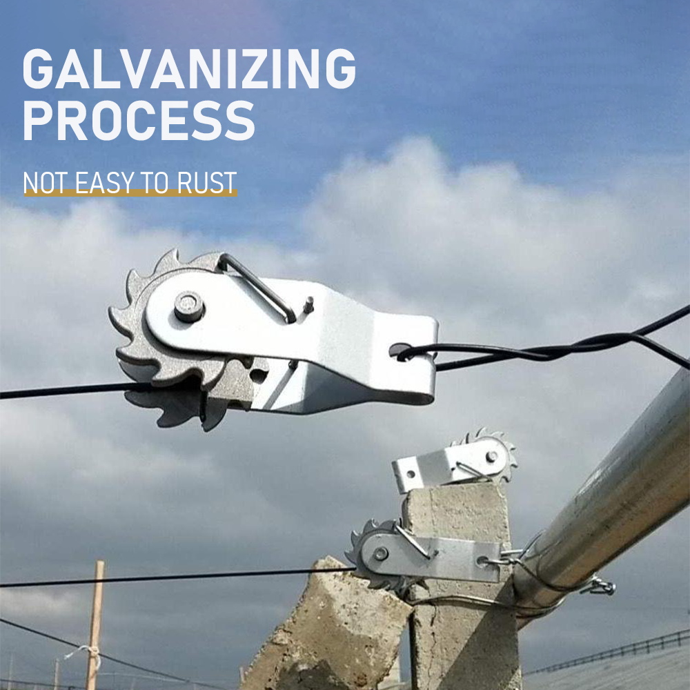 50 Pack Inline Cliplock Wire Strainer Aluminum Alloy Heavy Duty Wire Ratchet Tensioner for Electric Fence