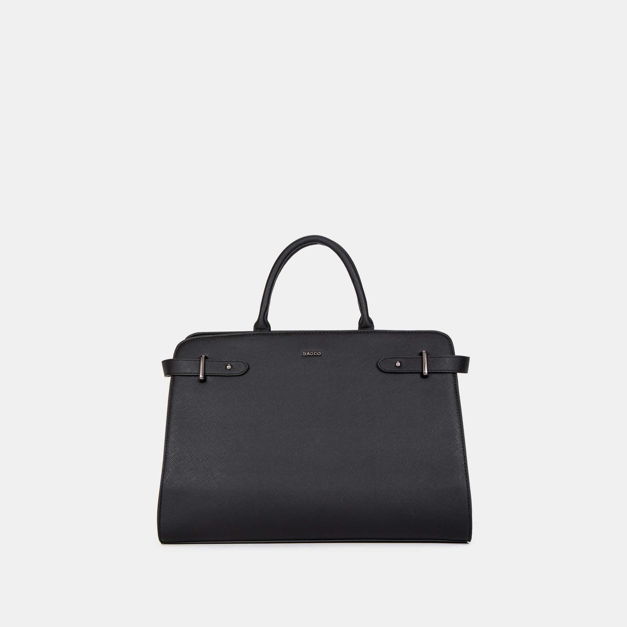 Bagco Bravura Leather Tote Set-Black