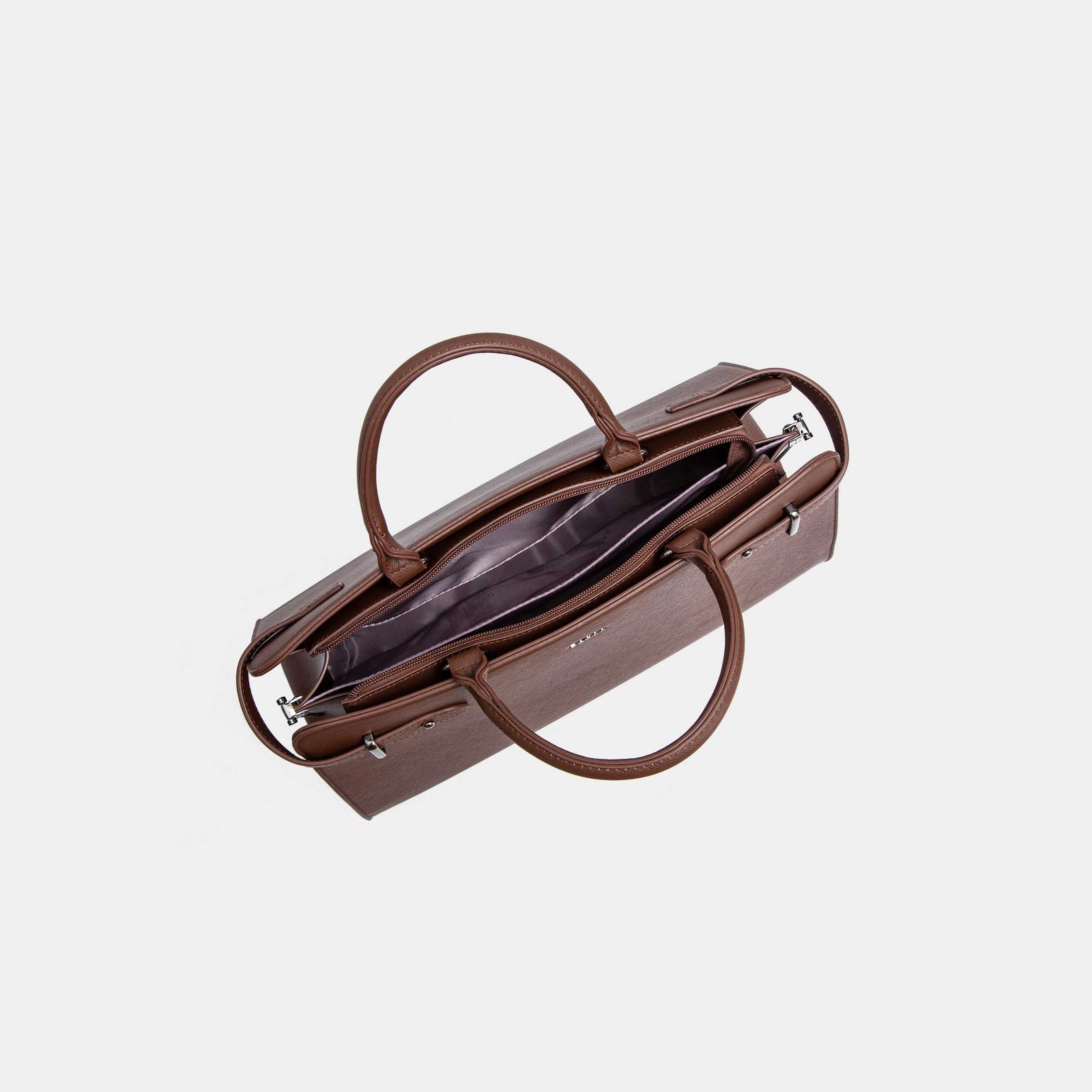 Bagco Bravura Leather Tote Set-Coffee