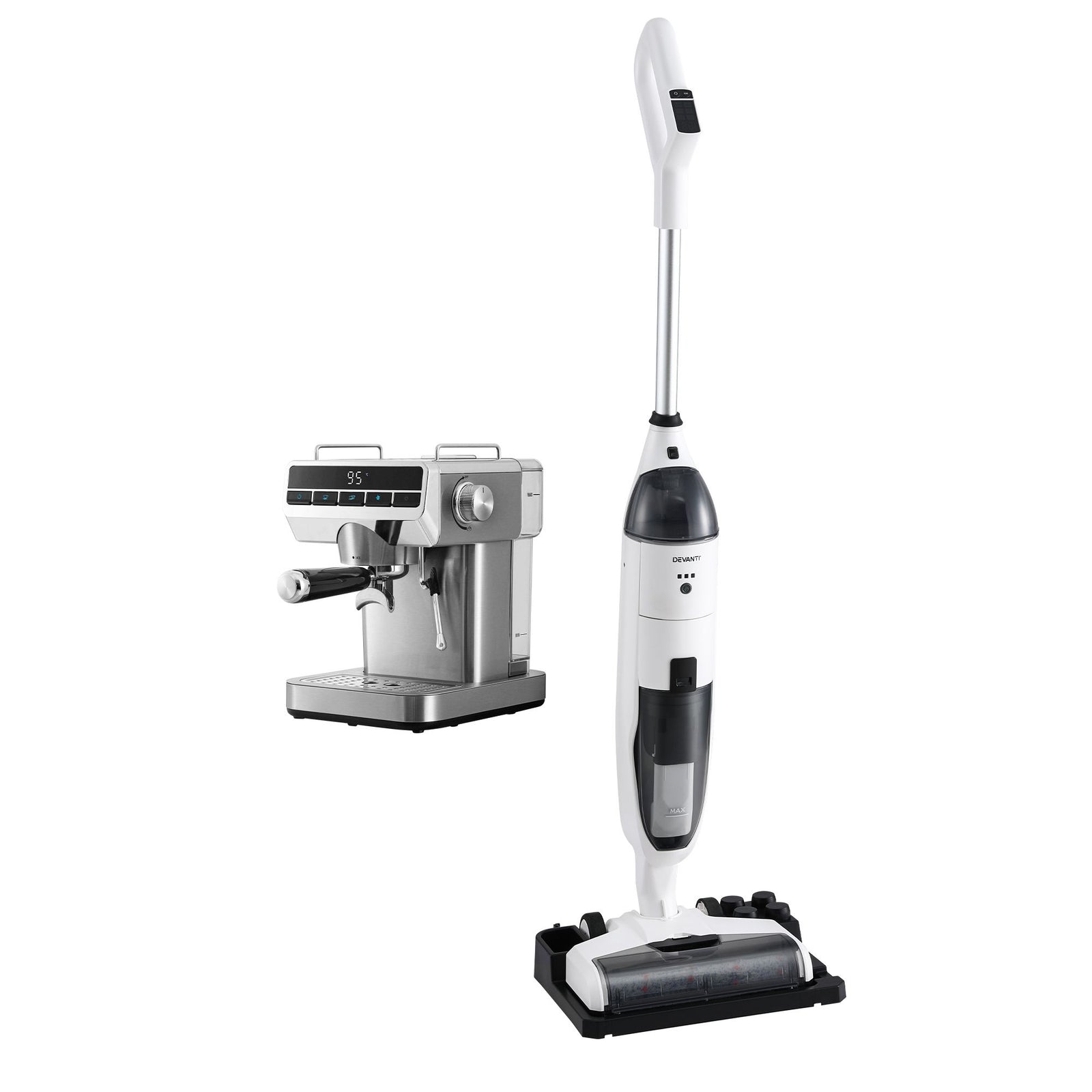 Devanti Cordless Wet Dry Vacuum Mop plus Coffee Maker Machine Espresso
