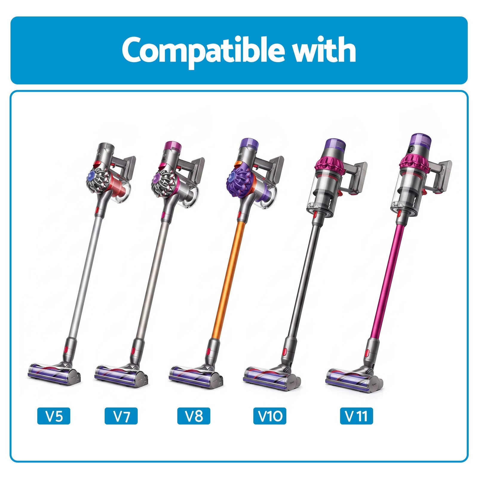 Vacuum Attachments 6 Pieces compatible with Dyson V5 V7 V8 V10 V11