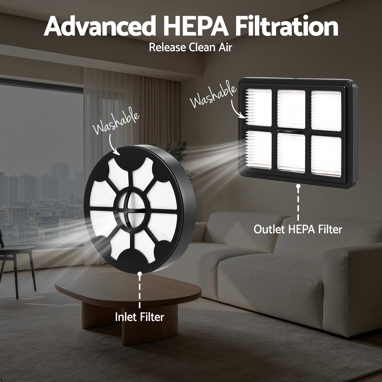 Devanti Vacuum Cleaner Bagless Canister 2000W 25kPa Powerful Suction 4L