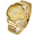 Waterproof Gold Steel Band Quartz Watch - Fashion Life-1915197719006285825