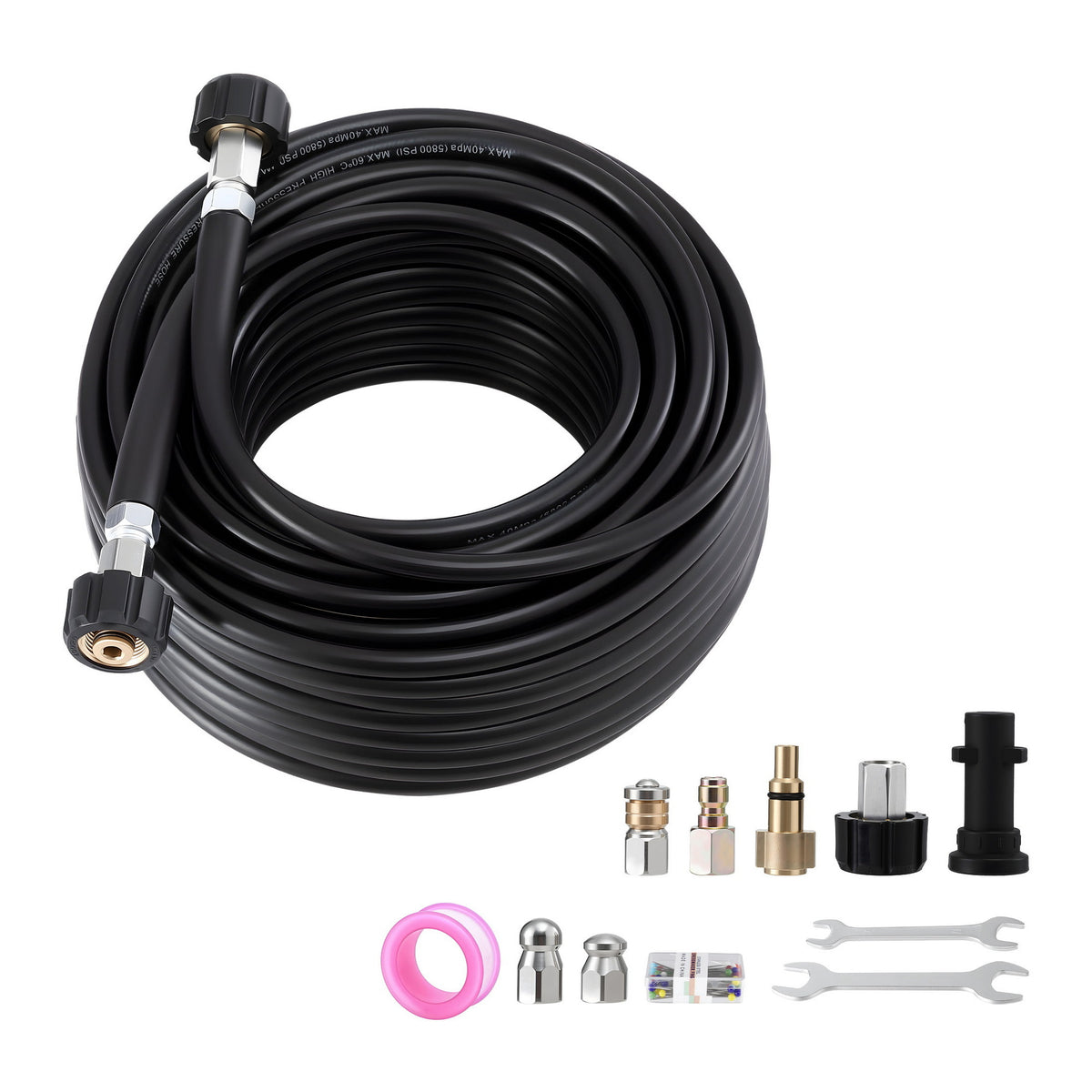 Giantz Pressure Washer Hose 30M 5800PSI Power Replacement Extension 1/4&#39;&#39; Quick Connect