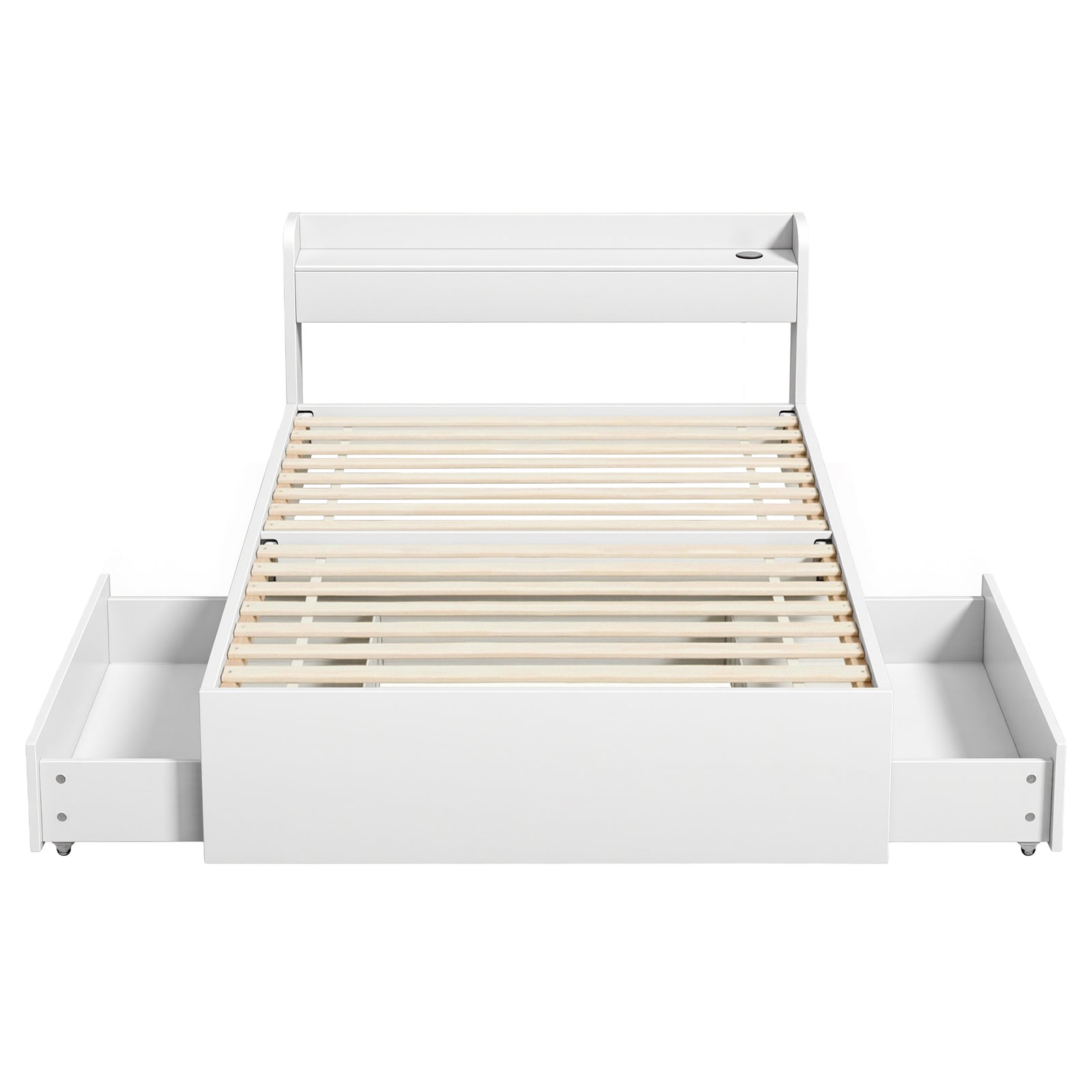 Artiss Bed Frame Single Size with Charging Ports and 2 Drawers AURA
