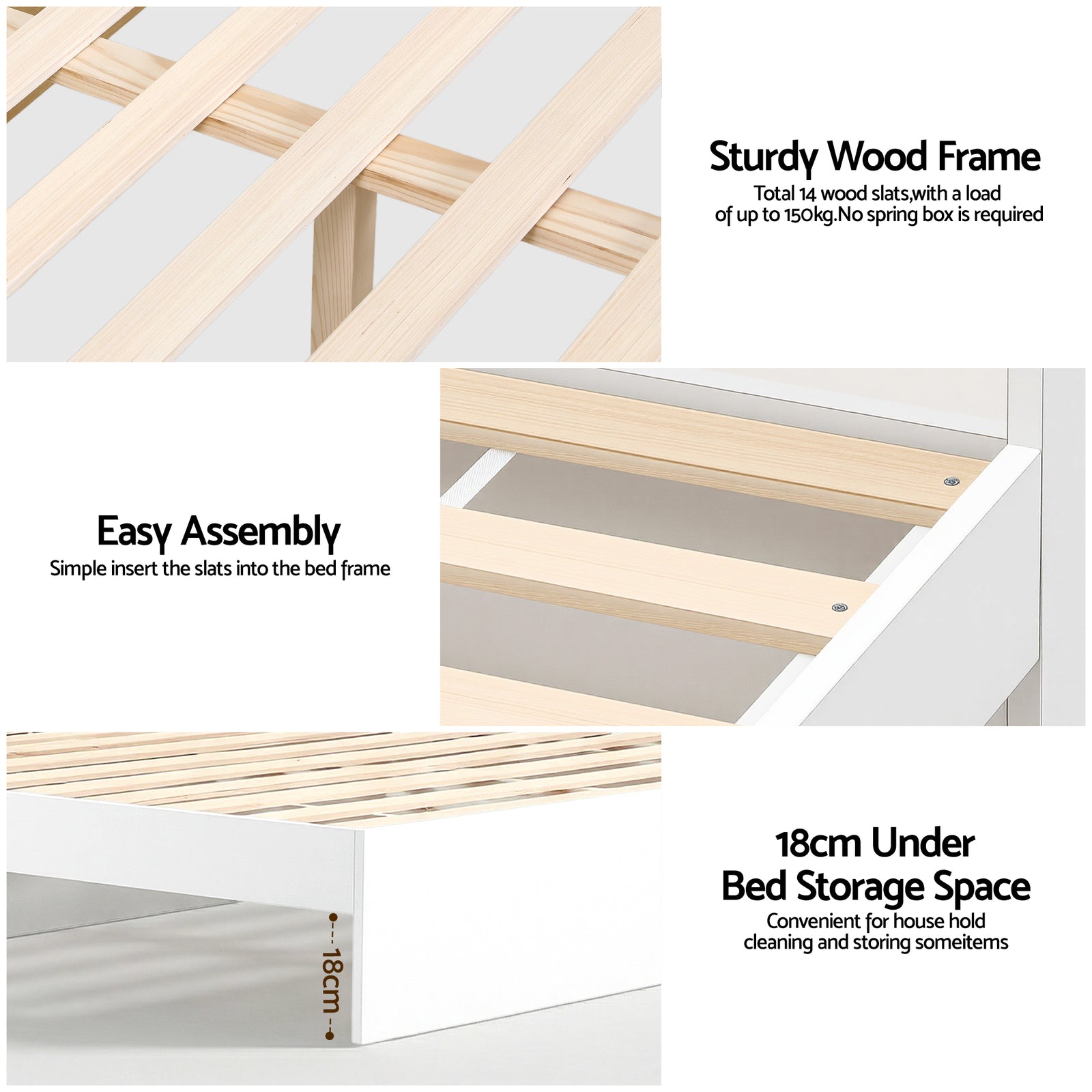 Artiss Bed Frame Single Size with Charging Ports and 2 Drawers AURA