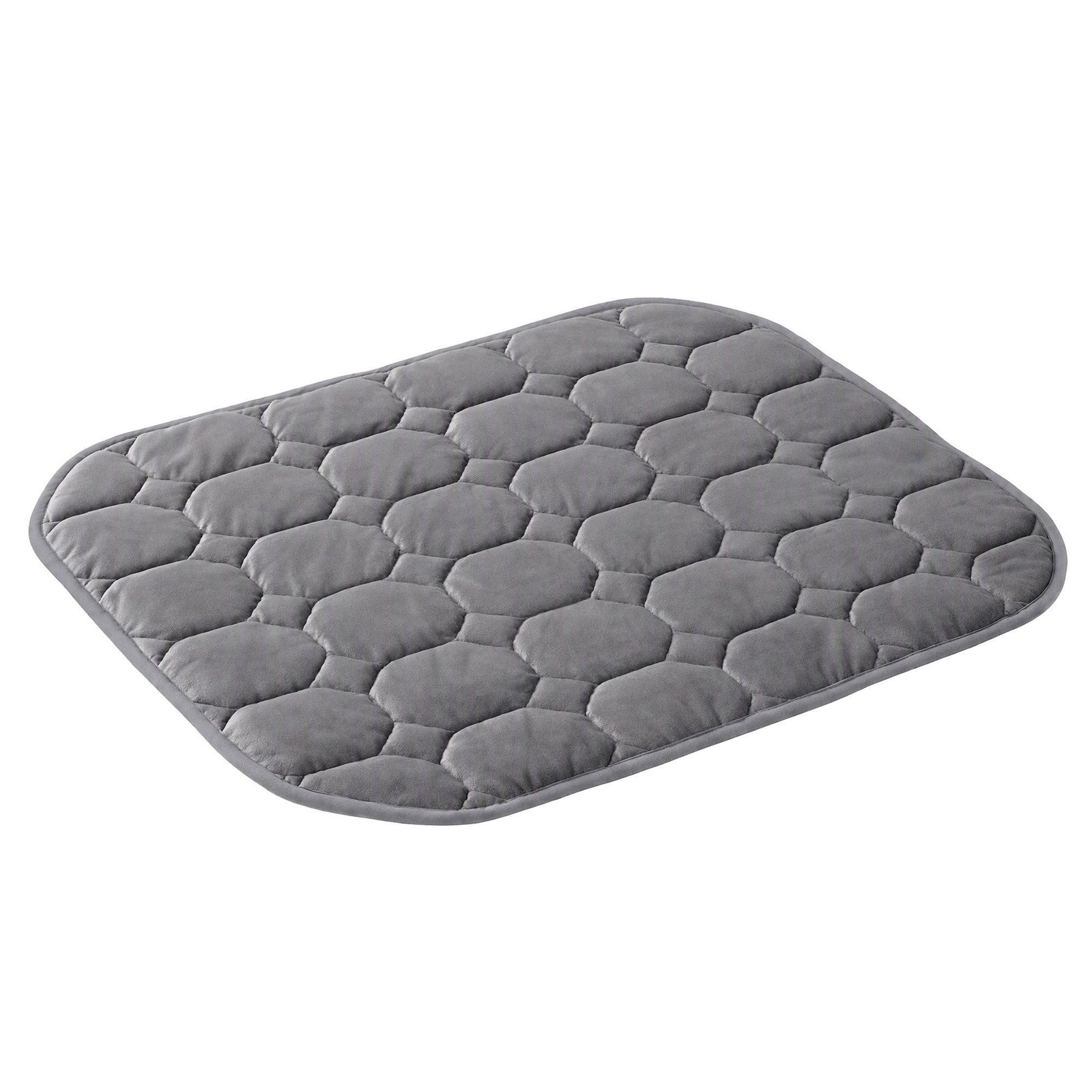 Giselle Weighted Lap Blanket 3.2KG Grey Crystal Velvet Quilted Glass Bead Fill for Sofa Office