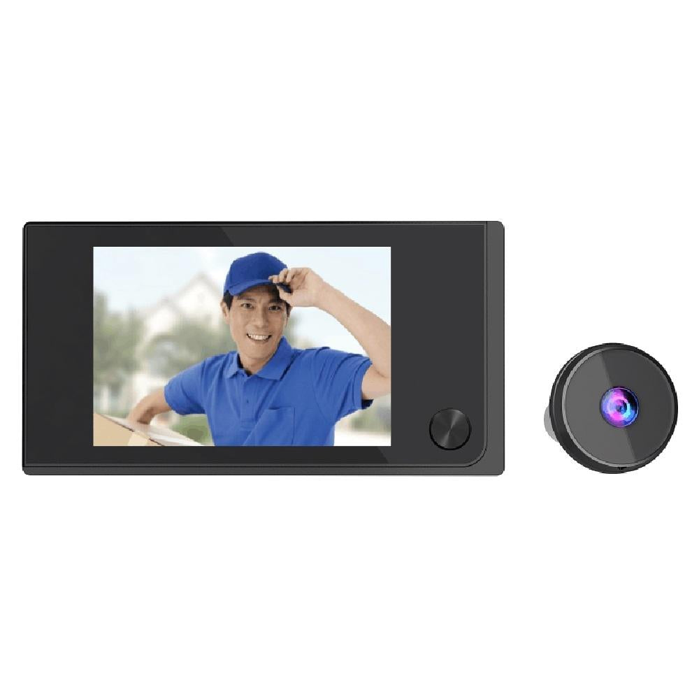 2.0Mp Digital Peephole Door Viewer With 3.5 Screen - Black-1915196732673757191