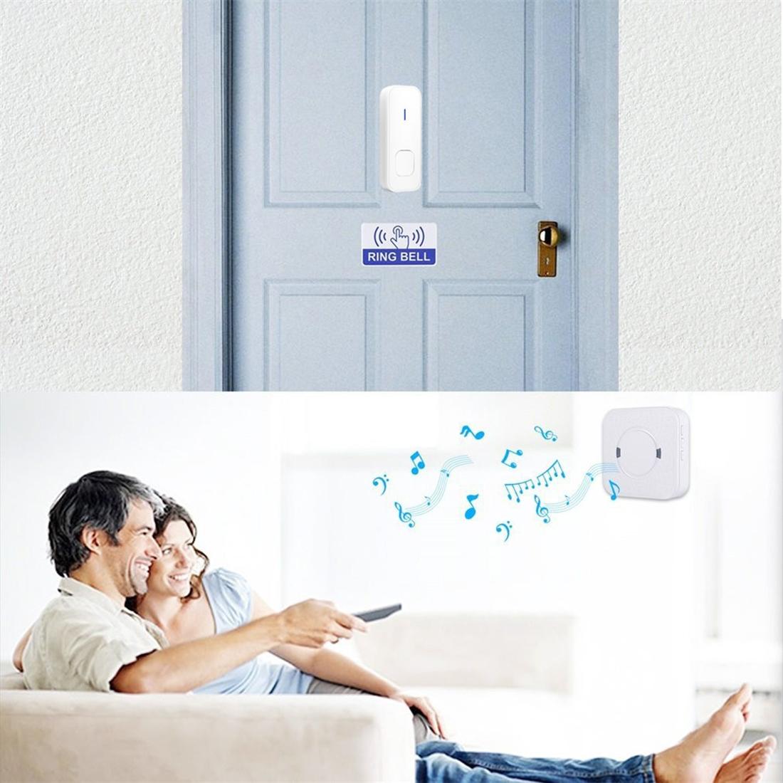 Wireless Waterproof Doorbell Receiver - 110Db 300M Range 53 Music Options-1915196631993683974