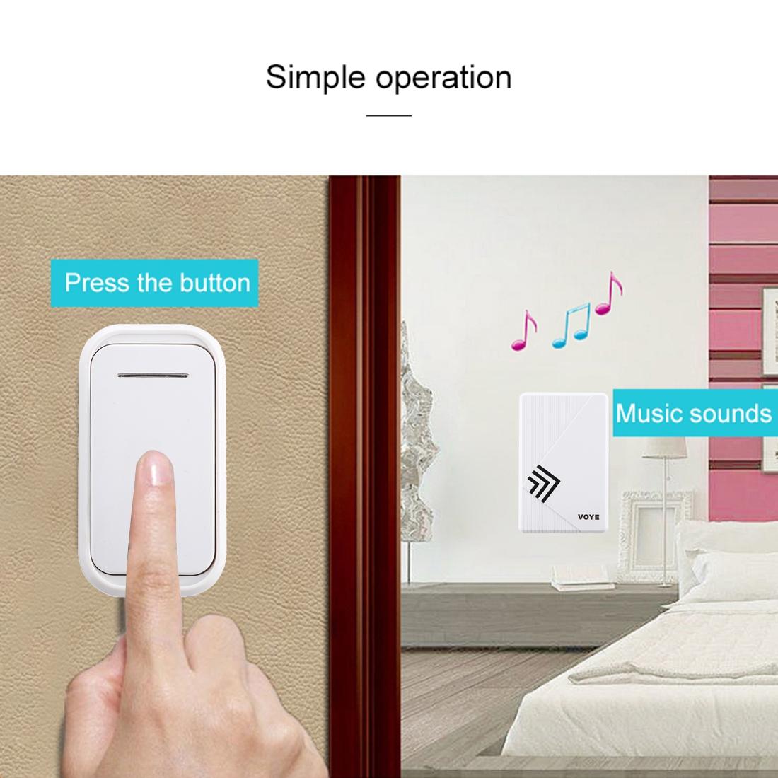 Home Music Remote Control Wireless Doorbell With 38 Polyphony Sounds White-1915196634384437257