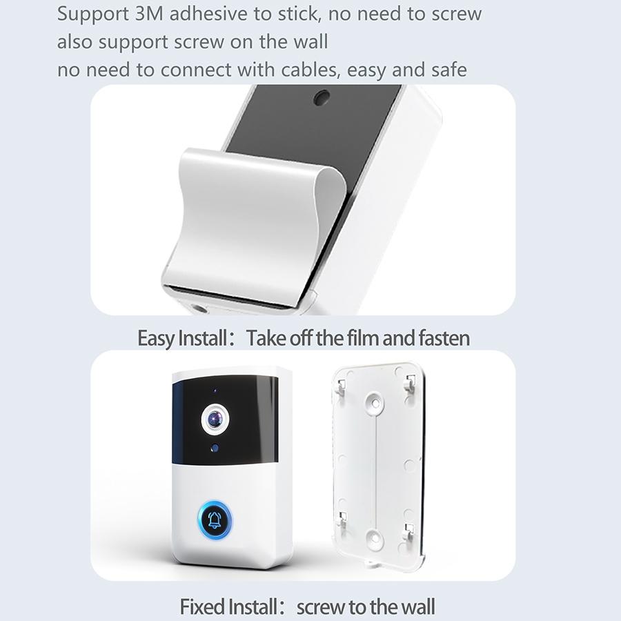 Wireless Security Doorbell With Bidirectional Voice Intercom-1915196634011144195