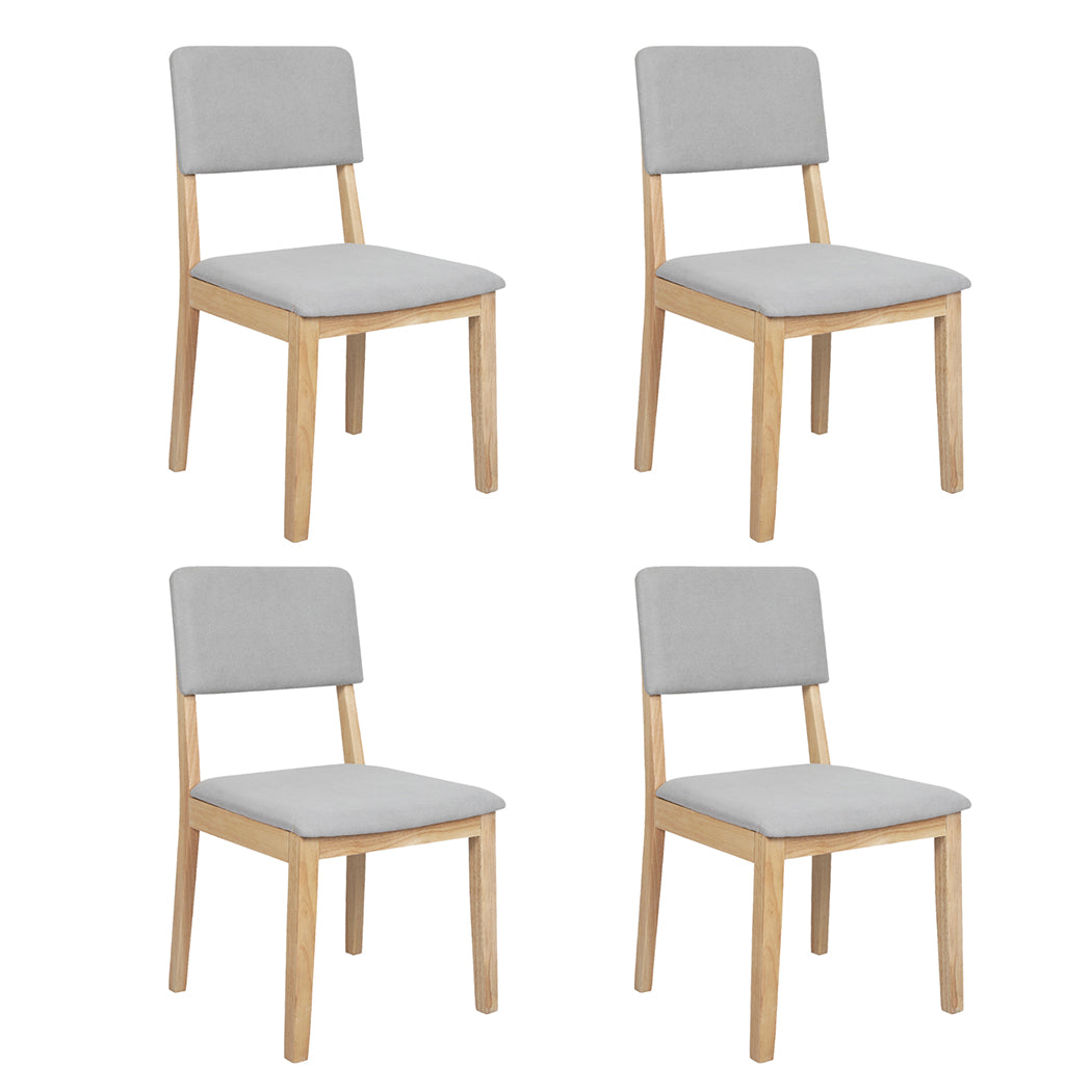 Levede Dining Chairs 4 Upholstered Kitchen Chair-1973193570655539200