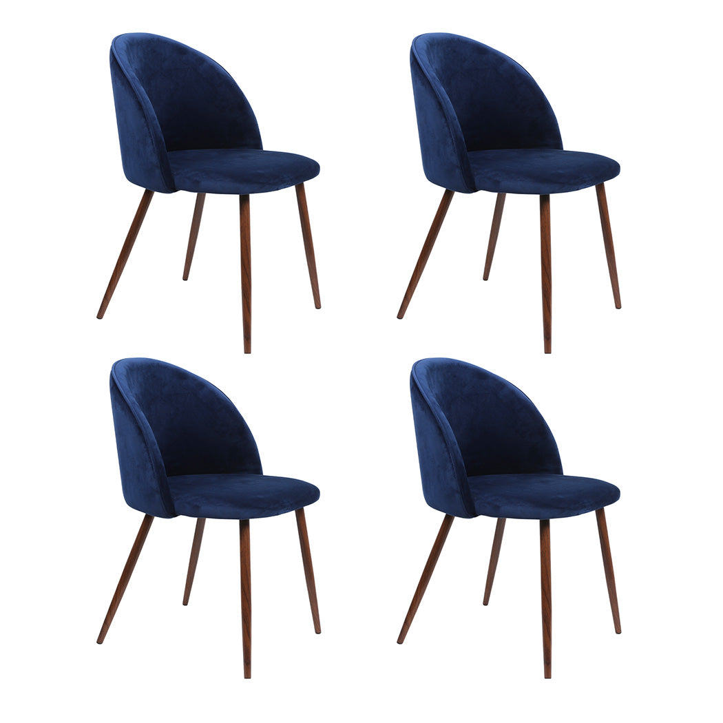 Levede 4x Dining Chairs Seat French Navy-1973193555887394816