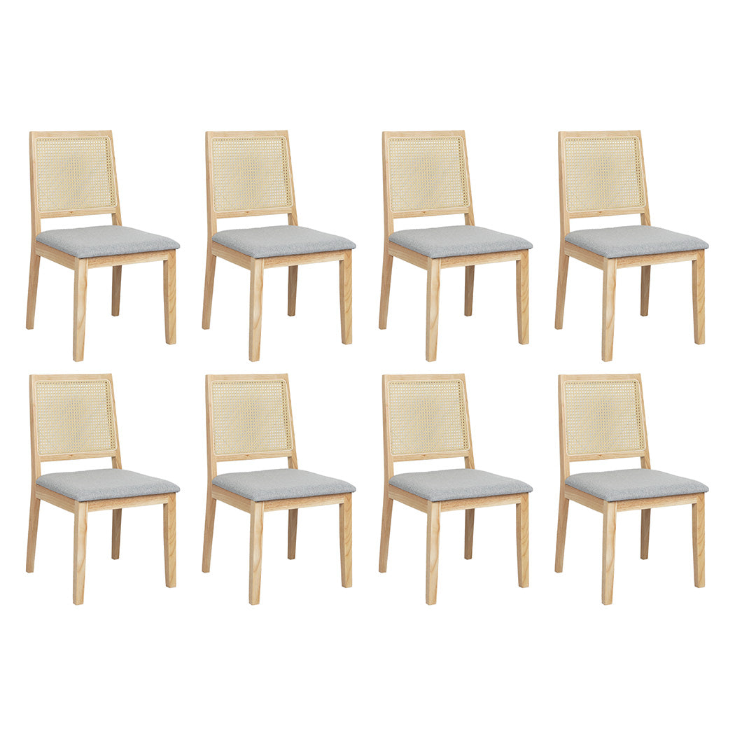 Levede 8XCane Dining Chair Rattan Armless Seat-1973193569904758784