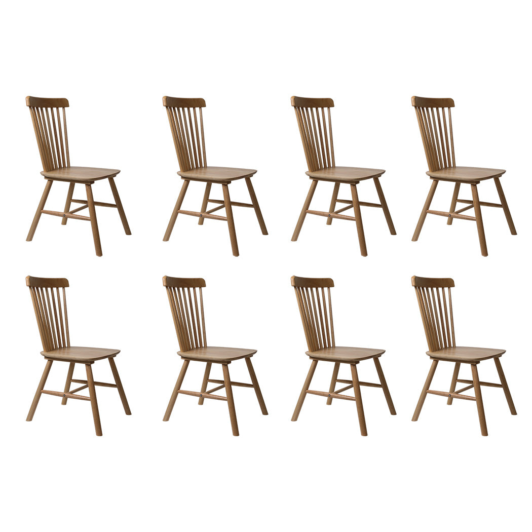 Levede 8x Dining Chairs Kitchen Windor Oak-1973193553765076992