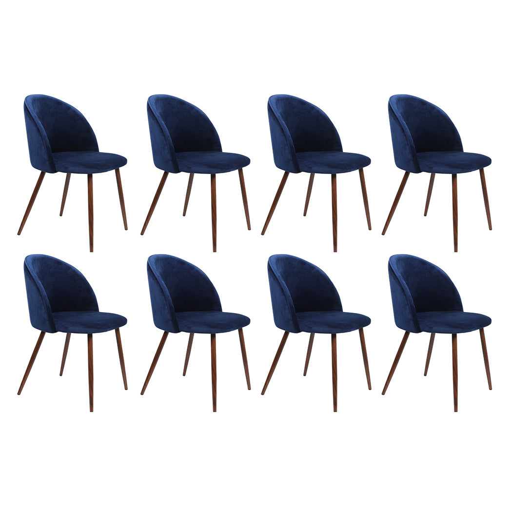 Levede 8x Dining Chairs Seat French Navy-1973193556264882176