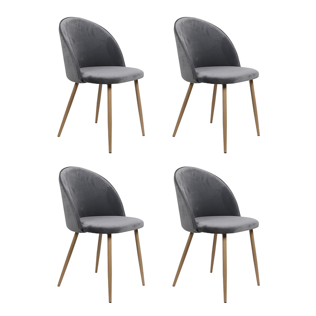 Levede 4x Dining Chairs Seat French Grey-1973193554520051712