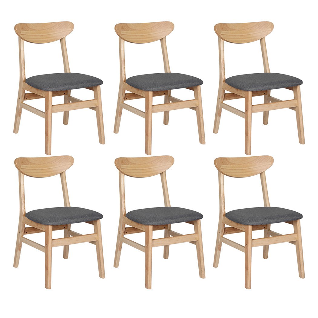 Levede 6xDining Chairs Kitchen Chair Nature-1973193558794047488