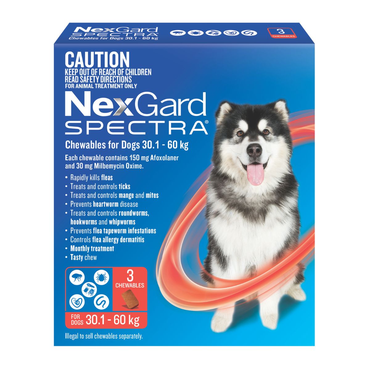 NexGard Spectra Dogs 30.1-60kg 3pk-1973193604260302850