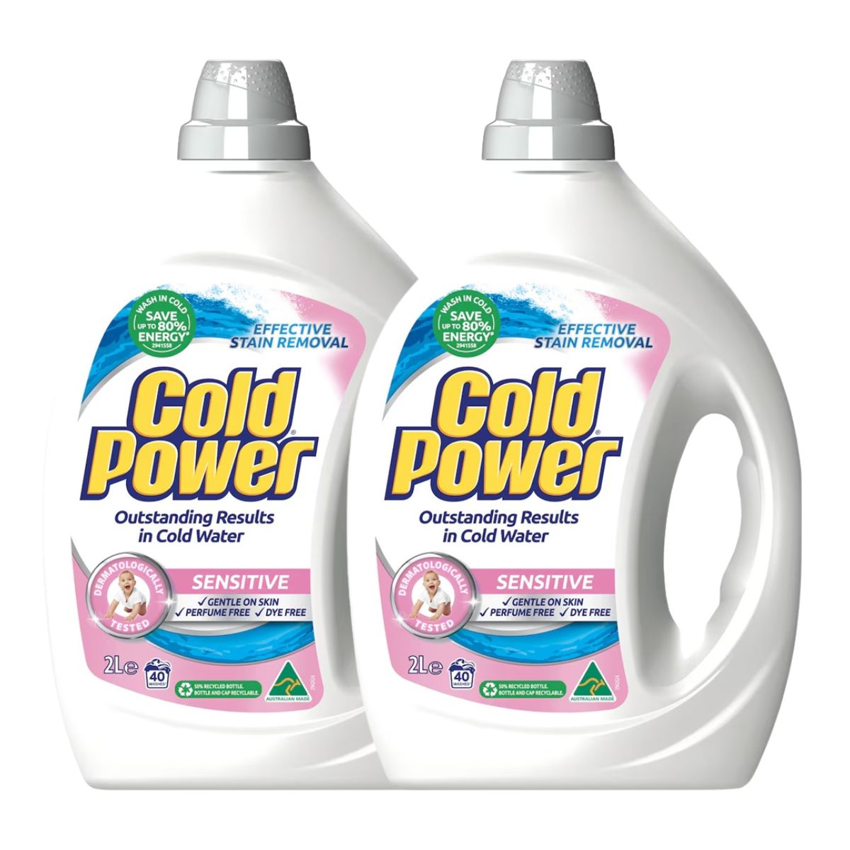 Cold Power 2L Laundry Liquid Effective Stain Remover Sensitive x2-1973193594332385282