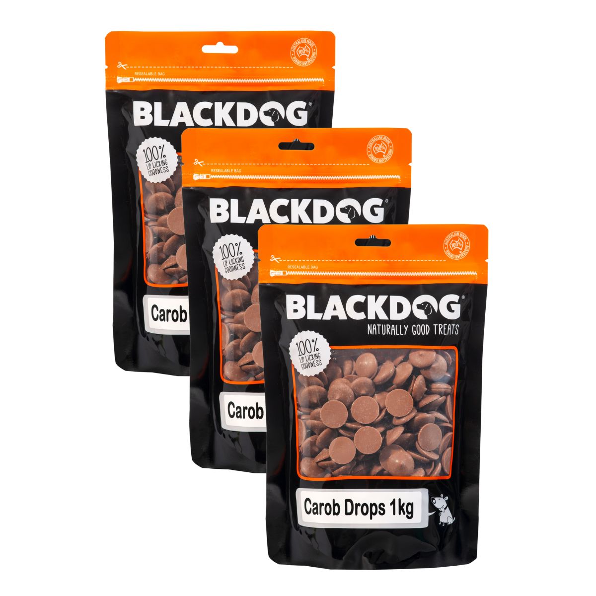 Blackdog Carob Buttons 1kg x 3pk-1973193589177585664