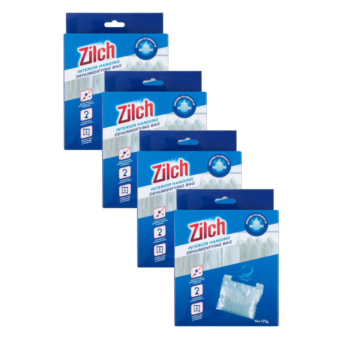 4x Zilch Dehumidifier Hanging 125g-1973193607242452994