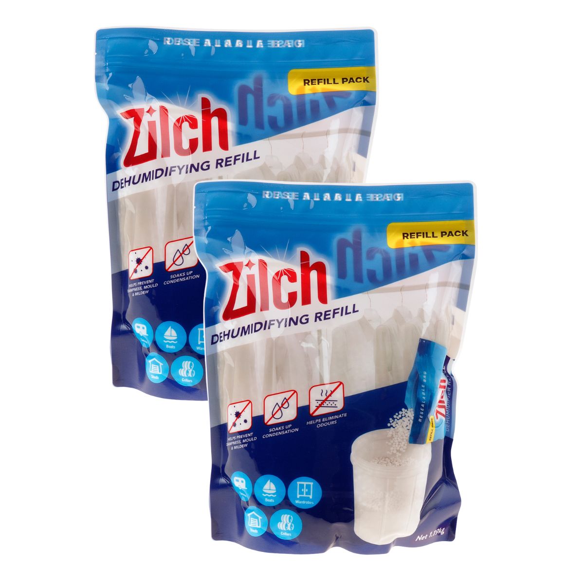 2x Zilch Dehumidifier Refill 1.19kg-1973193608450412545