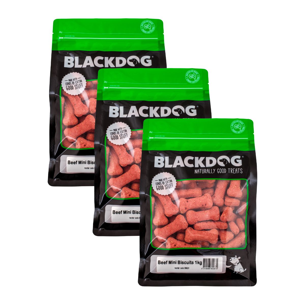 Blackdog Mini Beef Biscuits 1kg x 3pk-1973193590767226880