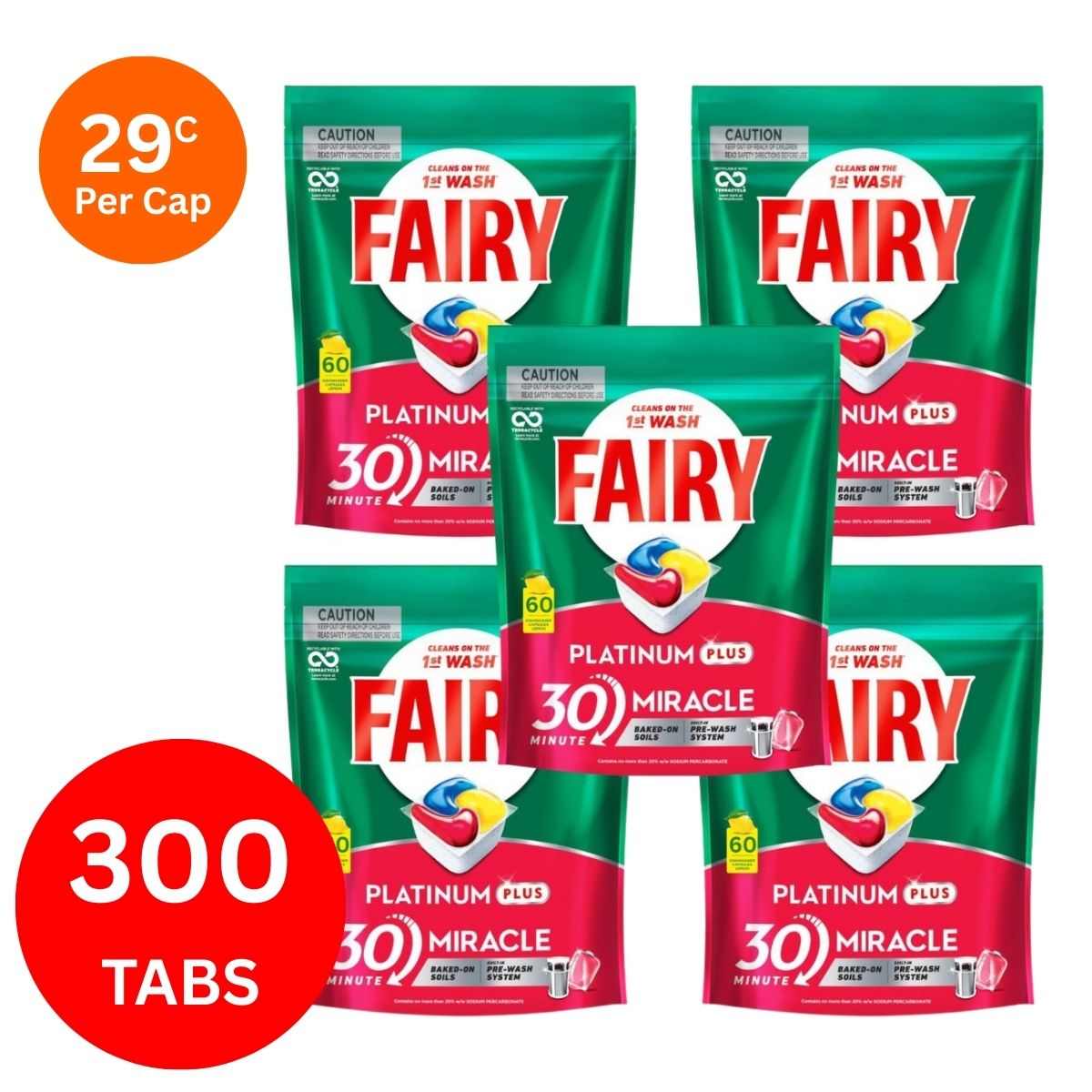 Fairy Platinum Plus x 300 Lemon Dishwasher Tablets-1973193595544539136
