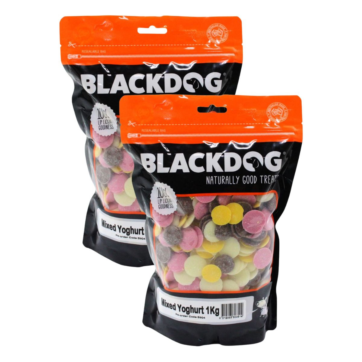 Blackdog Mixed Yoghurt Drops 1kg x 2pk-1973193590008057858