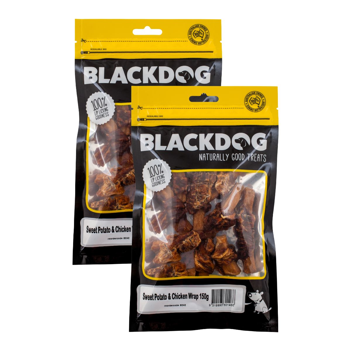 Blackdog Sweet Potato & Chicken 150g x 2pk-1973193586770055170