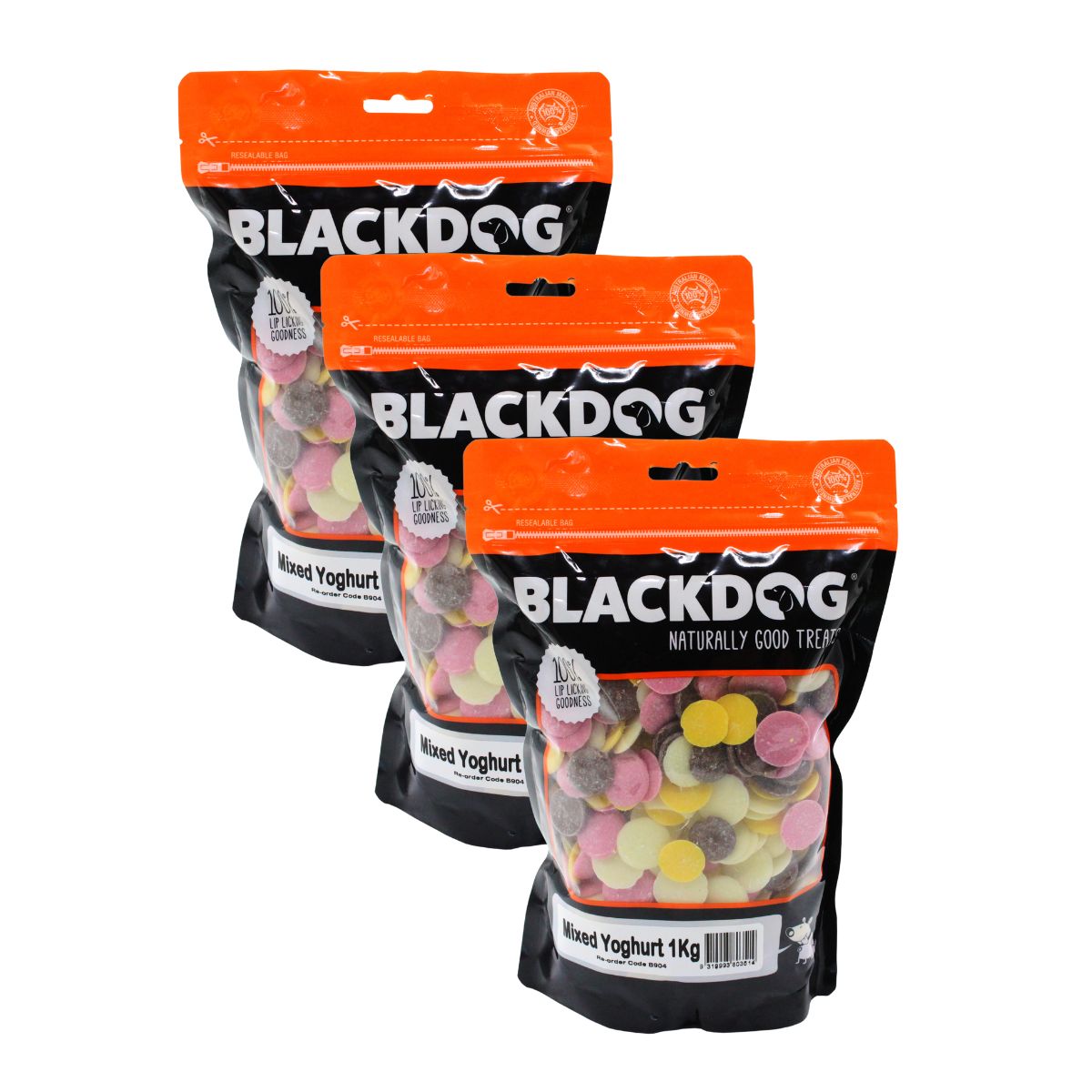 Blackdog Mixed Yoghurt Drops 1kg x 3pk-1973193590217773056