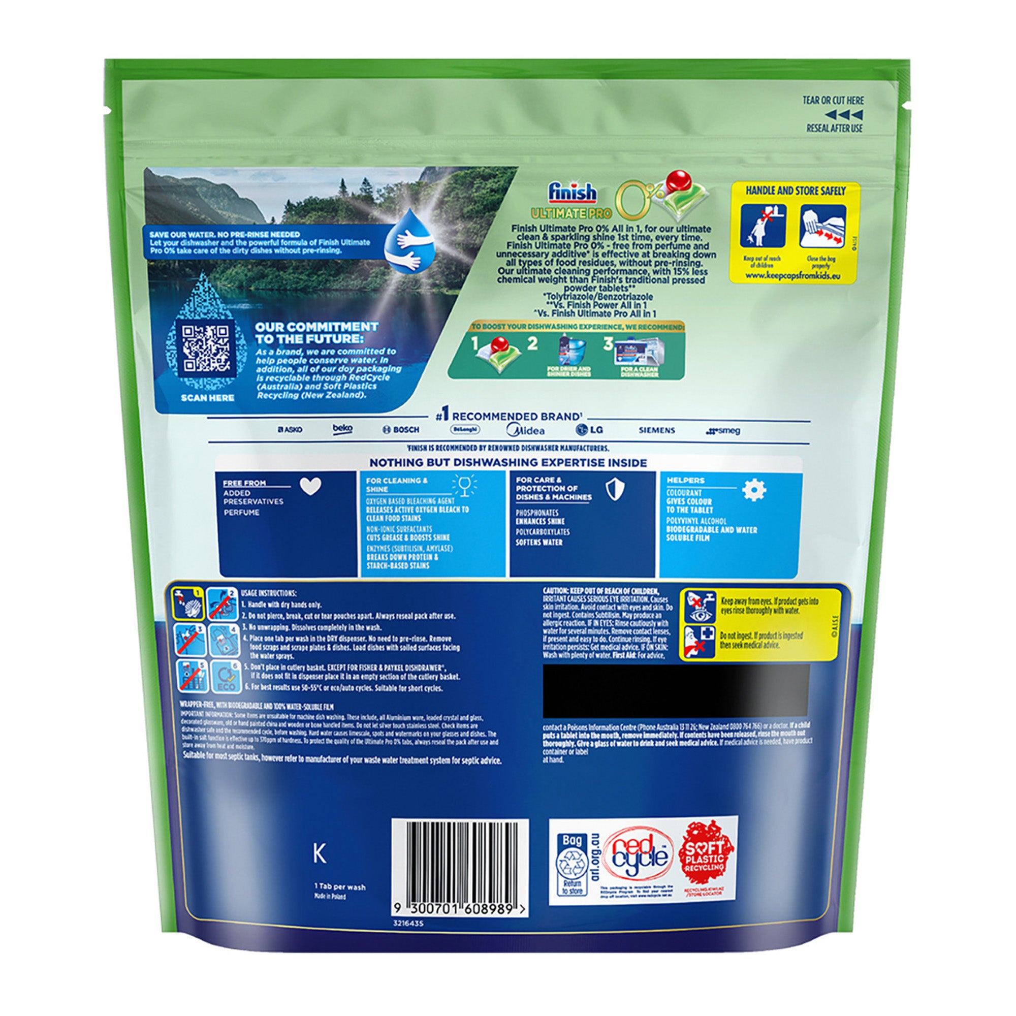 Finish Ultimate 0% Foam 480 Dishwasher Tablets-1973194175931355137